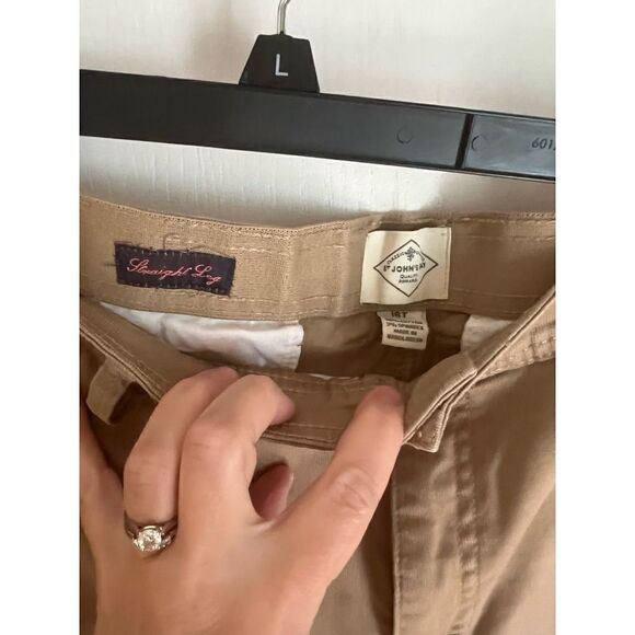 St John’s Bay straight Leg khaki pants size 16 tall long - Picture 6 of 9